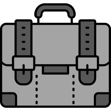 bavul seyahat ikonu vektör illüstrasyonu