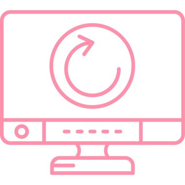 Bilgisayar ekranı. Web simgesi basit illüstrasyon