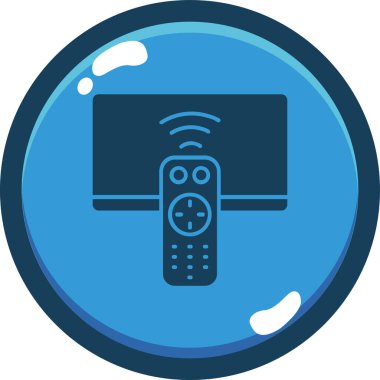 vektör televizyon simgesi illüstrasyonu