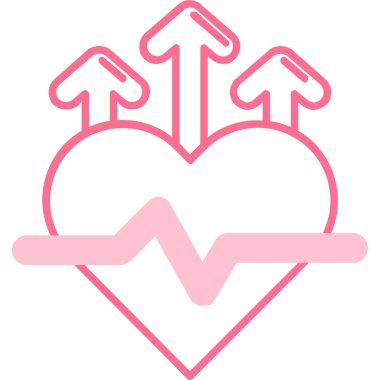 Kalp ikonu vektör illüstrasyonu