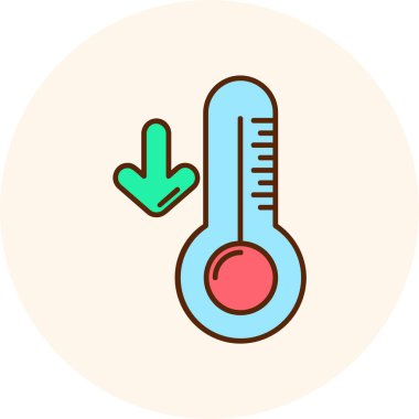termometre simgesi, vektör illüstrasyonu