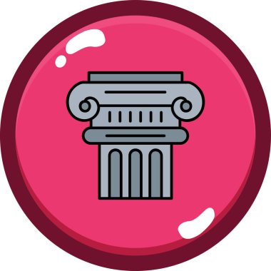 Bir sütun simgesinin vektör illüstrasyonu