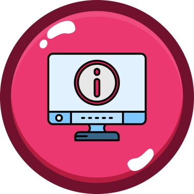 Bilgisayar. Web simgesi basit illüstrasyon