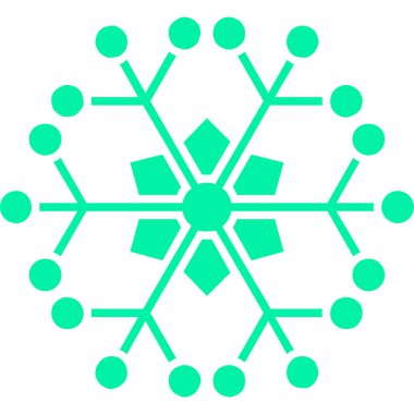 Kar Tanesi simgesi, vektör illüstrasyonu