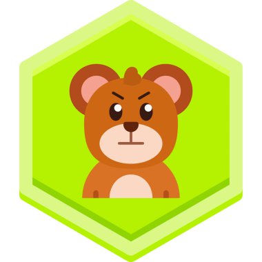 Sevimli ayı hayvan karakteri çizgi filmi