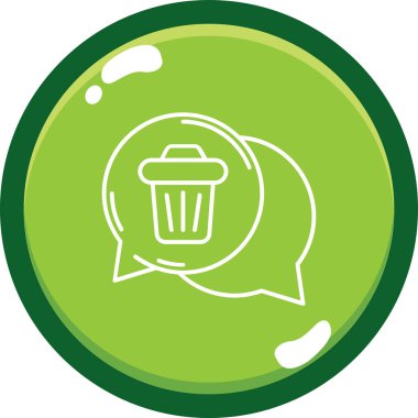 Çöp kutusu dairesel simgesi simgesi