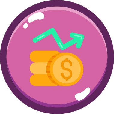 Bozuk para. Web simgesi basit illüstrasyon