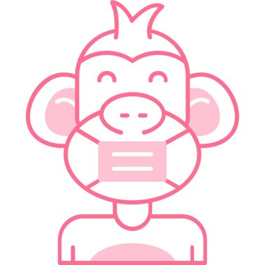 Maymun simgesi, vektör çizim