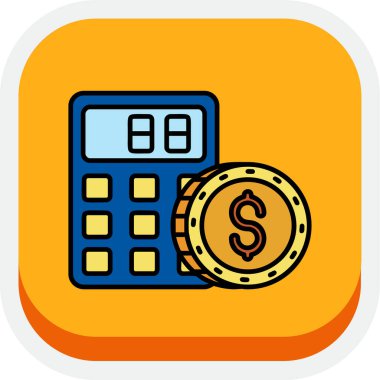 hesap makinesi simgesi, vektör illüstrasyonu