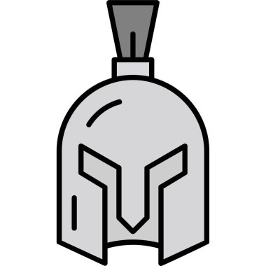 Şövalye miğferi simgesi, vektör çizimi