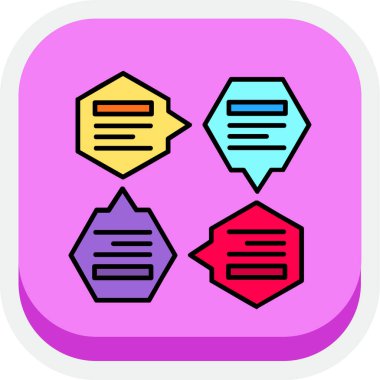 Renkli ataç. Basit simge