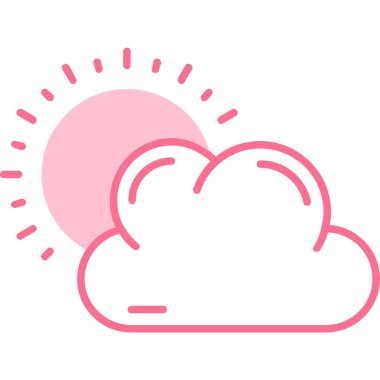 Bulut. Web simgesi basit illüstrasyon