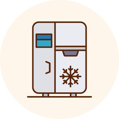 Buzdolabı doldurulmuş çember vektör resimleme