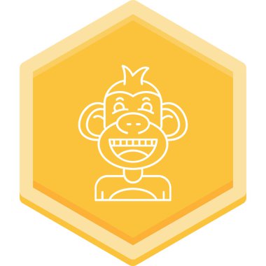 maymun ikon vektör illüstrasyonu