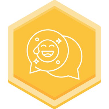 Mutlu Emoji Simgesi Vektör İllüstrasyonu