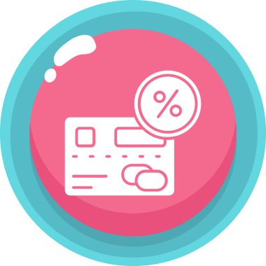 Düz stil indirimli fiyat simgesi