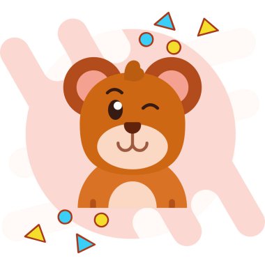 Elle çizim stili vektör tasarımı olan sevimli ayı hayvanı