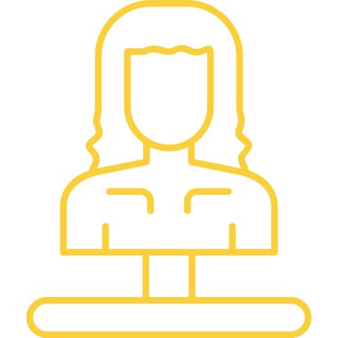 Dizüstü bilgisayar simgesi olan bir kadının vektör çizimi