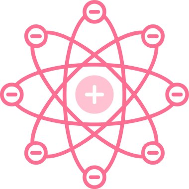 Atom simgesi. Web için atom vektör simgelerinin özet çizimi