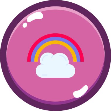 Bulut. Web simgesi basit illüstrasyon