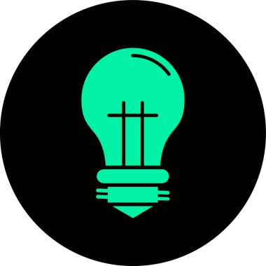 Ampul simgesi soyut bir grupta izole edildi