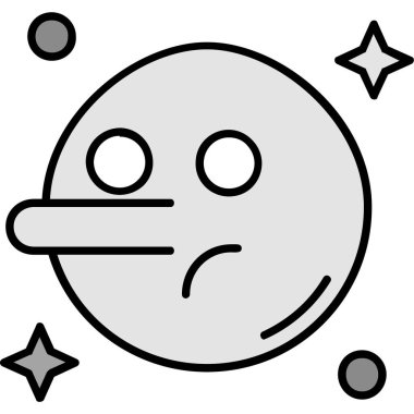 Ay. Web simgesi basit illüstrasyon