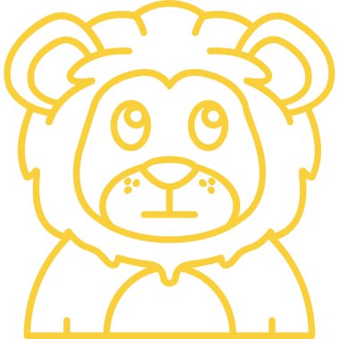 aslan modern simgesi, vektör illüstrasyonu