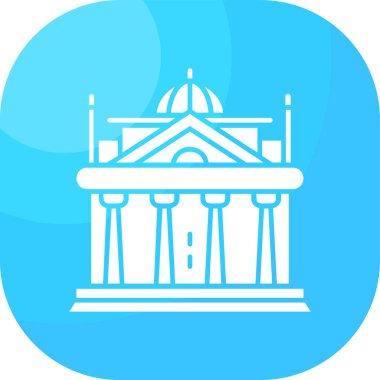 Arkaplan vektör illüstrasyonunda izole edilmiş taslak biçimli bina simgesi