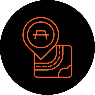 Harita simgesi, vektör illüstrasyonu