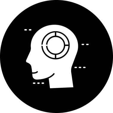 beyin ikonu vektör illüstrasyonu