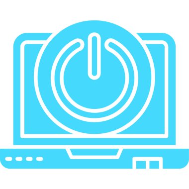 Dizüstü bilgisayar simgesi vektör çizimi