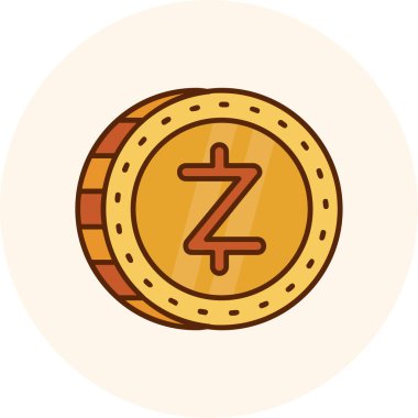 Doldurulmuş zzz simgesine sahip para - taslak biçimi