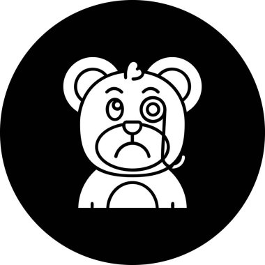 Oyuncak ayı simgesinin vektör çizimi