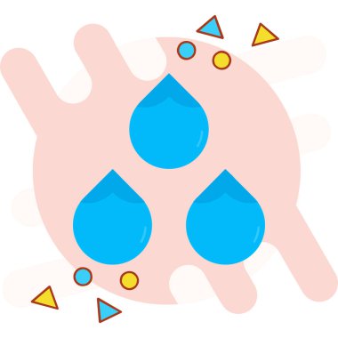 Su damlaları ikon. vektör illüstrasyonu