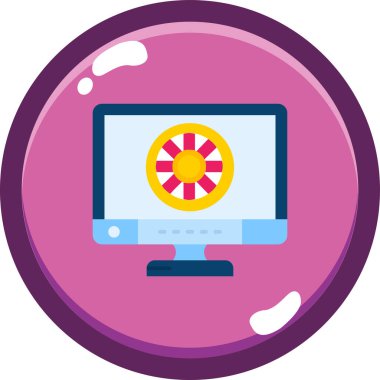 Bilgisayar. Web simgesi basit illüstrasyon