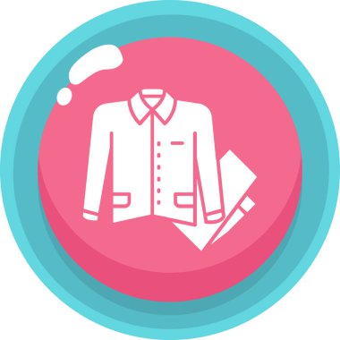 Ceket düz vektör simgesi