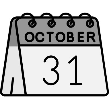 Ekim 25 takvim simgesi, vektör illüstrasyonu