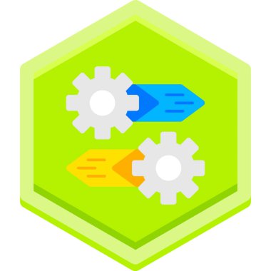 dişli ayarları. Basit tasarım. vektör illüstrasyonu