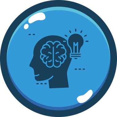 Bir fikrim var. Web simgesi basit illüstrasyon