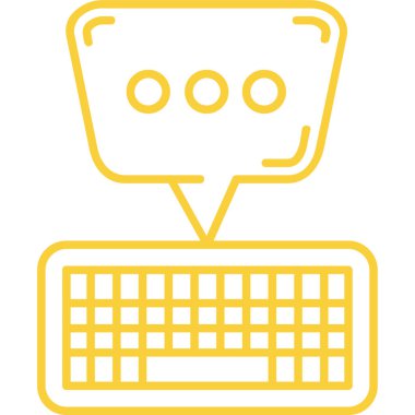 Bilgisayar klavye simgesinin vektör illüstrasyonu