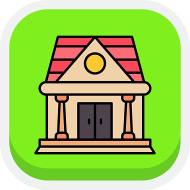 Beyaz arkaplanda izole edilmiş vektör evi simgesi