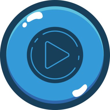 müzik çalma düğmesi simgesi tam taslak biçimi