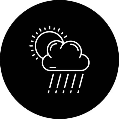 vektör yağmur simgesi çizimi