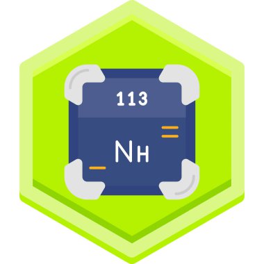 İzole edilmiş tek bir kimyasal element simgesinin vektör çizimi