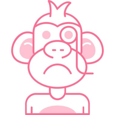 maymun ikonu. vektör illüstrasyonu