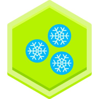 Bir kar tanesinin vektör çizimi