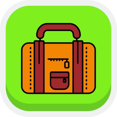 bavul ikonu vektör illüstrasyon tasarımı