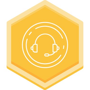 kulaklık simgesi vektör illüstrasyonu