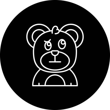 Moda tarzı izole edilmiş arkaplanda ayı simgesi