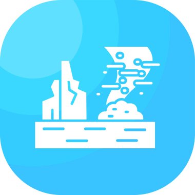 Bir fabrika simgesinin vektör illüstrasyonu